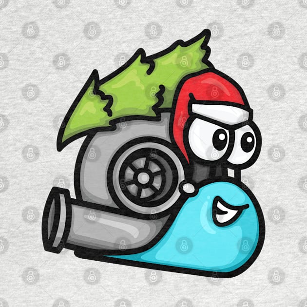 Turbo Snail - Christmas Tree Hauler (blue) by hoddynoddy